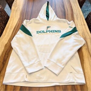 Reebok White and Green Dolphins Hoodie